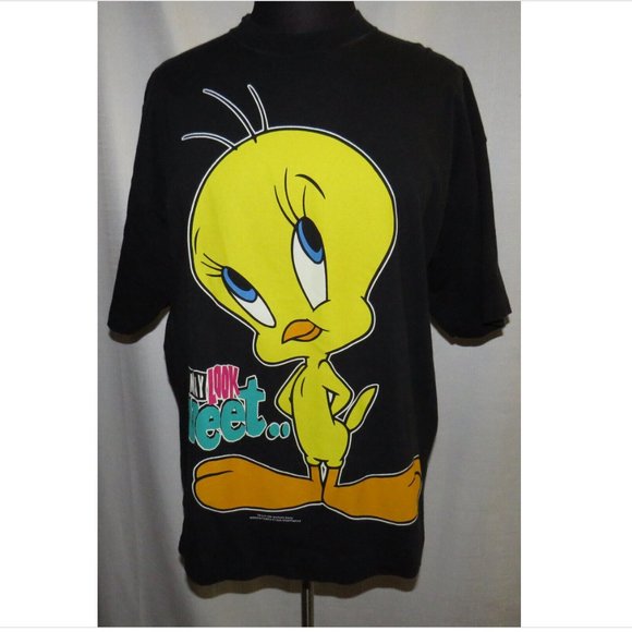 Vintage Tweety Bird Tee, Made In USA, Sun Sportswear, Plus Size 24W - Picture 11 of 13